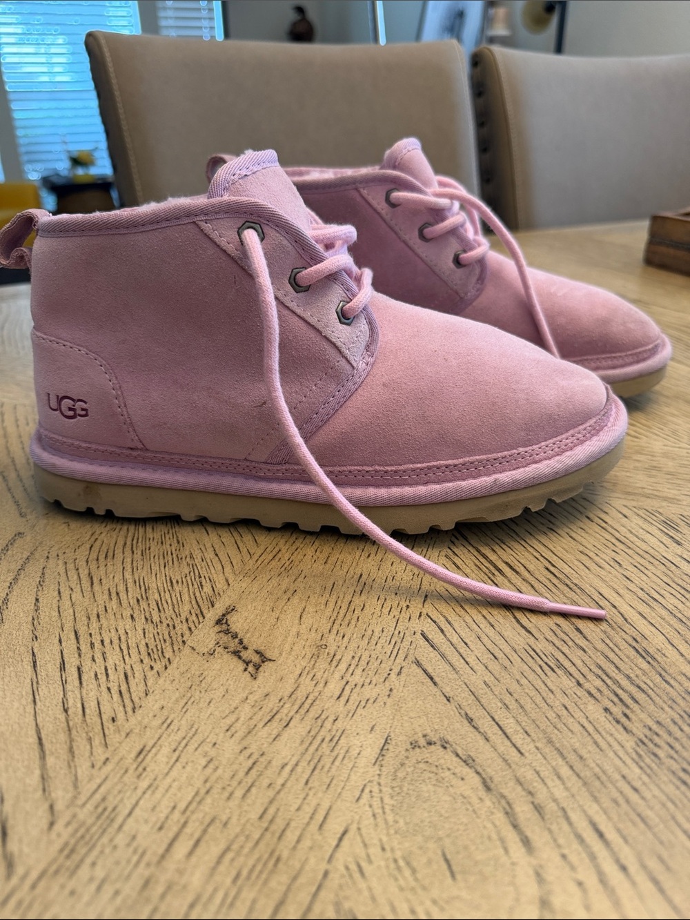 UGG Women's Pink Suede Ankle Boots